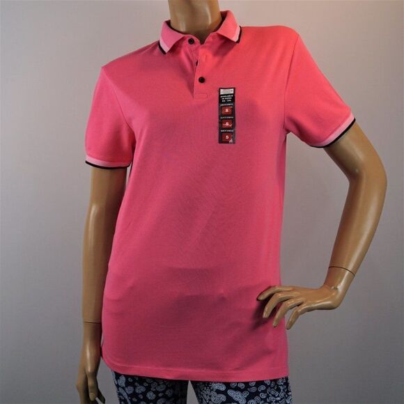 PRIMARK Women's Polo Shirt Pink Stretch OEKO - TEX Confidence In Textiles Sz S - Picture 7 of 10